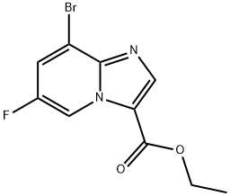 Imidazo[1,2-a]pyridine-3-carboxylic acid, 8-bromo-6-fluoro-, ethyl ester Struktur