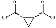 Cyclopropanecarboxylic acid, 2-(aminocarbonyl)-, cis- (9CI) Struktur