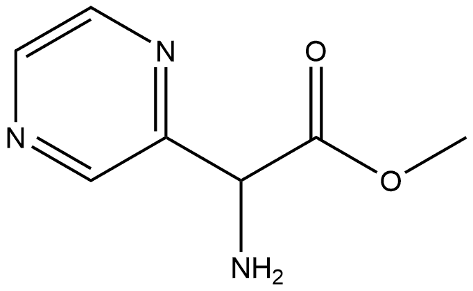 2-Pyrazineacetic acid, α-amino-, methyl ester Struktur