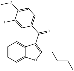 Methanone, (2-butyl-3-benzofuranyl)(3-iodo-4-methoxyphenyl)- Struktur