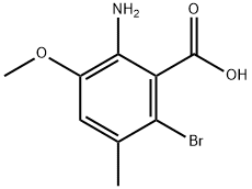 Benzoic acid, 2-amino-6-bromo-3-methoxy-5-methyl- Struktur