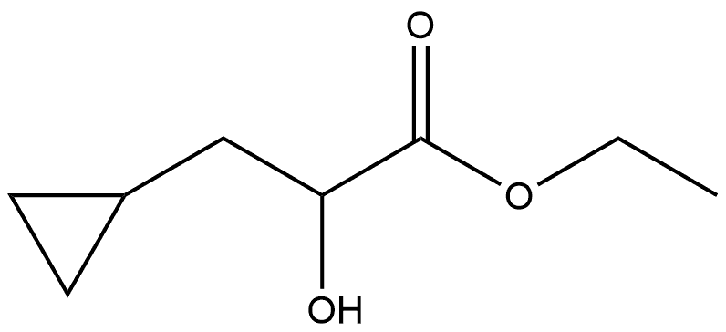 Cyclopropanepropanoic acid, α-hydroxy-, ethyl ester Struktur