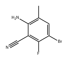 Benzonitrile, 2-amino-5-bromo-6-fluoro-3-methyl- Struktur