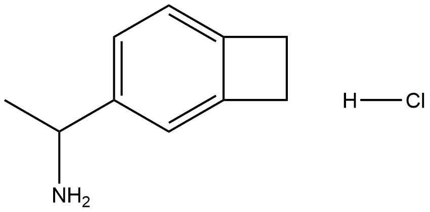 1-(bicyclo[4.2.0]octa-1,3,5-trien-3-yl)ethan-1-amine hydrochloride Struktur