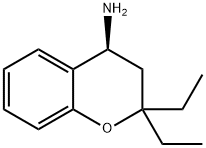 2H-1-Benzopyran-4-amine, 2,2-diethyl-3,4-dihydro-, (4S)- Struktur