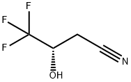 Butanenitrile, 4,4,4-trifluoro-3-hydroxy-, (3S)- Struktur