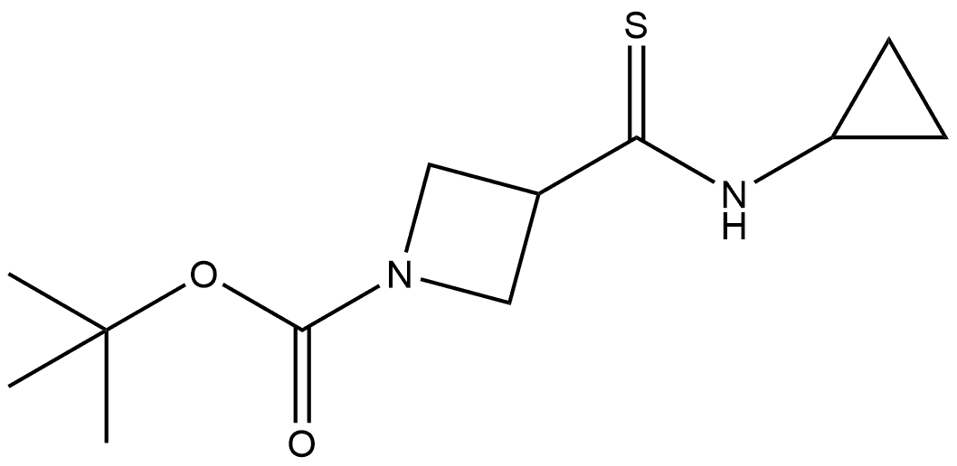 tert-butyl 3-(cyclopropylcarbamothioyl)azetidine-1-carboxylate Struktur