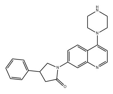 2-Pyrrolidinone, 4-phenyl-1-[4-(1-piperazinyl)-7-quinolinyl]-