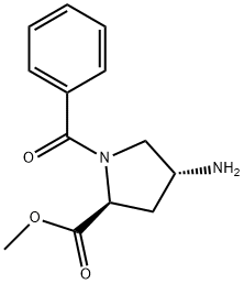 L-Proline, 4-amino-1-benzoyl-, methyl ester, (4R)- Struktur