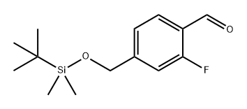 Benzaldehyde, 4-[[[(1,1-dimethylethyl)dimethylsilyl]oxy]methyl]-2-fluoro- Struktur