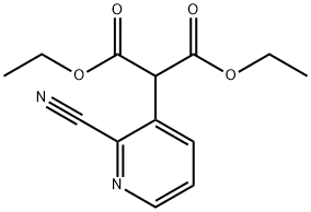 Propanedioic acid, 2-(2-cyano-3-pyridinyl)-, 1,3-diethyl ester Struktur