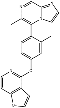 Imidazo[1,2-a]pyrazine, 5-[4-(furo[3,2-c]pyridin-4-yloxy)-2-methylphenyl]-6-methyl- Struktur