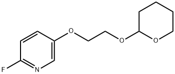 Pyridine, 2-fluoro-5-[2-[(tetrahydro-2H-pyran-2-yl)oxy]ethoxy]- Struktur