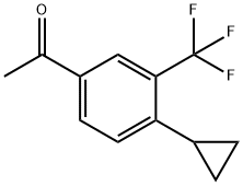 Ethanone, 1-[4-cyclopropyl-3-(trifluoromethyl)phenyl]- Struktur