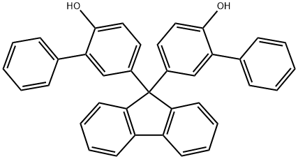 9,9-bis(3-phenyl-4-hydroxy)phenyl fluorene Struktur