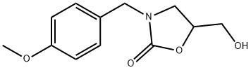 5-(Hydroxymethyl)-3-[(4-methoxyphenyl)methyl]-2-oxazolidinone Struktur