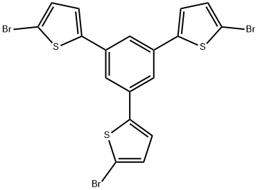 Thiophene, 2,2',2''-(1,3,5-benzenetriyl)tris[5-bromo- Struktur