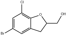 2-Benzofuranmethanol, 5-bromo-7-chloro-2,3-dihydro- Struktur