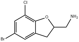 2-Benzofuranmethanamine, 5-bromo-7-chloro-2,3-dihydro- Struktur