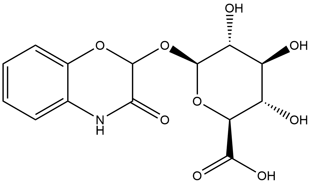 2-β-D-Glucuronopyranosyloxy-1,4-benzoxazin-3-one Struktur