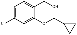 Benzenemethanol, 4-chloro-2-(cyclopropylmethoxy)- Struktur