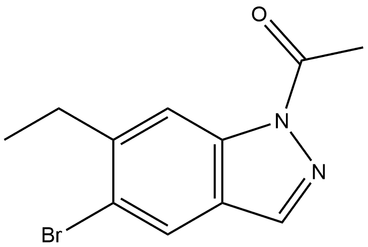 1-(5-bromo-6-ethyl-1H-indazol-1-yl)ethanone Struktur