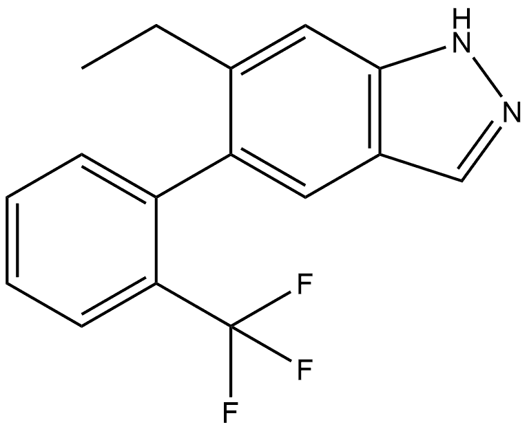 6-ethyl-5-[2-(trifluoromethyl)phenyl]-1H-indazole Struktur