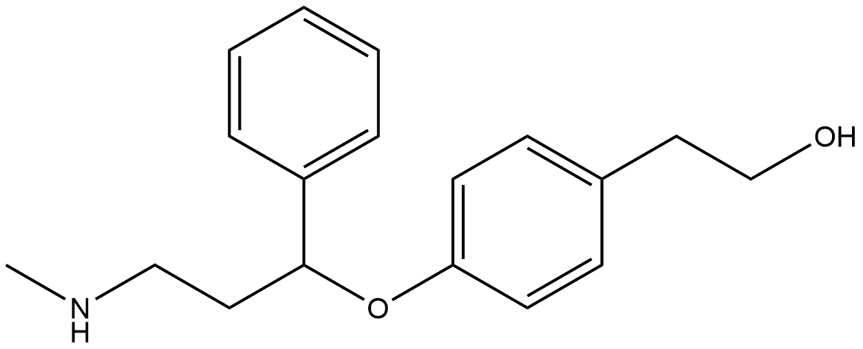 2-(4-(3-(methylamino)-1-phenylpropoxy)phenyl)ethan-1-ol Struktur