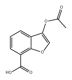 7-Benzofurancarboxylic acid, 3-(acetyloxy)- Struktur