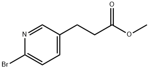 3-Pyridinepropanoic acid, 6-bromo-, methyl ester Struktur