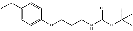 Carbamic acid, N-[3-(4-methoxyphenoxy)propyl]-, 1,1-dimethylethyl ester Struktur