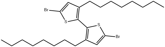 5,5'-dibromo-3,3'-dioctyl-2,2'-bithiophene Struktur