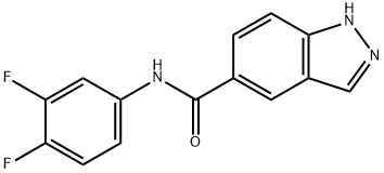 1H-Indazole-5-carboxamide, N-(3,4-difluorophenyl)- Struktur