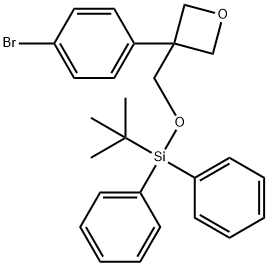 Oxetane, 3-(4-bromophenyl)-3-[[[(1,1-dimethylethyl)diphenylsilyl]oxy]methyl]- Struktur