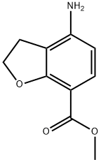 7-Benzofurancarboxylic acid, 4-amino-2,3-dihydro-, methyl ester Struktur