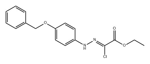 Acetic acid, 2-chloro-2-[2-[4-(phenylmethoxy)phenyl]hydrazinylidene]-, ethyl ester, (2Z)- Struktur