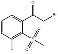 3-Fluoro-2-(methylsulphonyl)phenacyl bromide Struktur