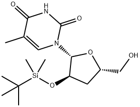 2'-O-tert-Butyldimethylsilyl-3'-deoxy-5-methyluridine Struktur