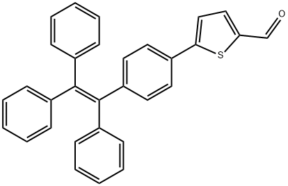 5-(4-(1,2,2-Triphenylvinyl)phenyl)thiophene-2-carbaldehyde Struktur