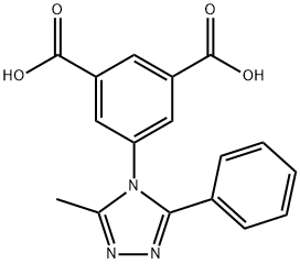 1,3-Benzenedicarboxylic acid, 5-(3-methyl-5-phenyl-4H-1,2,4-triazol-4-yl)- Struktur