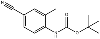 Carbamic acid, N-(4-cyano-2-methylphenyl)-, 1,1-dimethylethyl ester Struktur