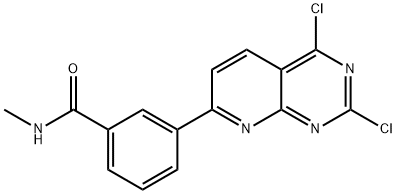 Benzamide, 3-(2,4-dichloropyrido[2,3-d]pyrimidin-7-yl)-N-methyl- Struktur