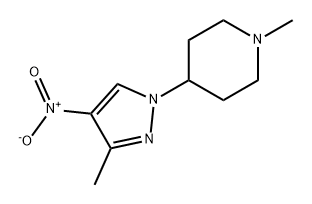 Piperidine, 1-methyl-4-(3-methyl-4-nitro-1H-pyrazol-1-yl)- Struktur