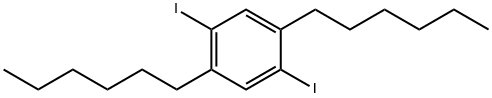 Benzene, 1,4-dihexyl-2,5-diiodo- Struktur