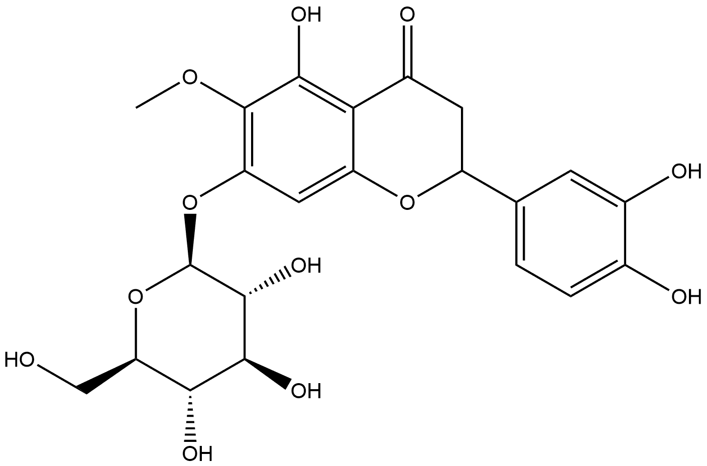 Nepetin7-O-β-D-glucopyranoside Struktur