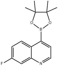 Quinoline, 7-fluoro-4-(4,4,5,5-tetramethyl-1,3,2-dioxaborolan-2-yl)- Struktur