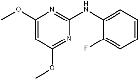 2-Pyrimidinamine, N-(2-fluorophenyl)-4,6-dimethoxy- Struktur