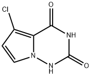 Pyrrolo[2,1-f][1,2,4]triazine-2,4(1H,3H)-dione, 5-chloro- Struktur