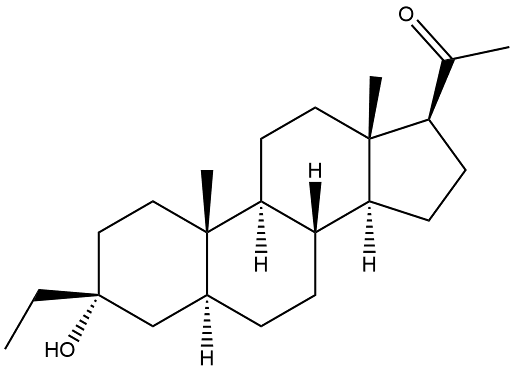 (3α,5α)-3-Ethyl-3-hydroxypregnan-20-one Struktur