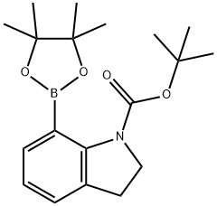 Tert-Butyl 7-(4,4,5,5-tetramethyl-1,3,2-dioxaborolan-2-yl)indoline-1-carboxylate Struktur